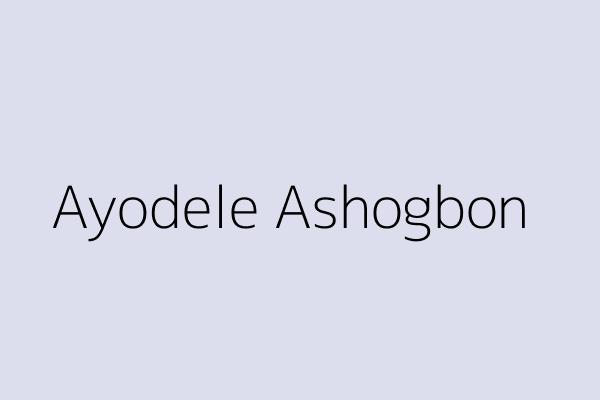 Ayodele Ashogbon